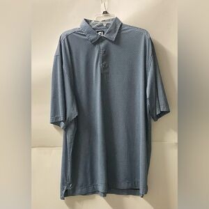 FootJoy Men's Blue Patterned Polo Shirt New without Tags
